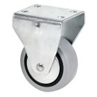 Rueda de goma gris inyectada Fija SERIE Z-PGI 